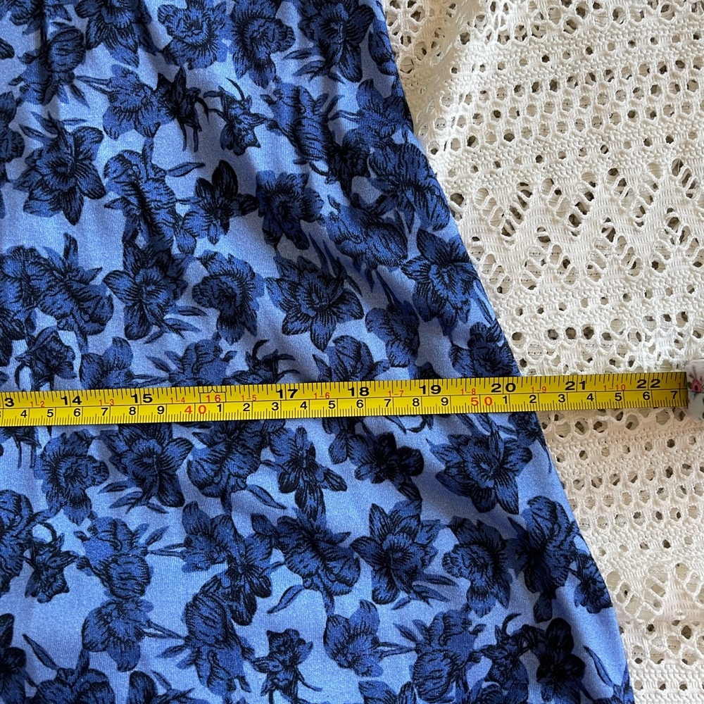 Whistles Women Blue Floral midi dress long sleeves size US8 NWT - Picture 14 of 16